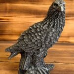 Mid Journey Eagle Sculpture -- premium bird sculpture with dramatic mid-flight wingspan and bronze-like finish, a bold art sculpture for sale at Lume Art Gallery
