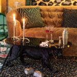 Black Leopard Luxe Sculptural Coffee Table featuring detailed panther base with 8mm tempered glass top - luxury artistic furniture for modern living room