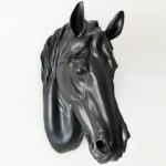 Black Horse Sculpture – Matte Black Animal Sculpture for Modern Home Decor | Lume Art Gallery