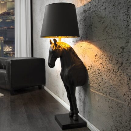 Introduce a bold statement piece to your interior with the Elegant Horse Tower Lamp