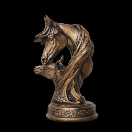 Mother Horse and Her Baby Sculpture