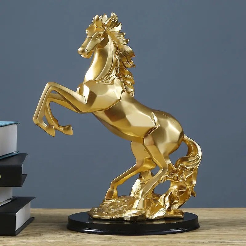 Golden horse sculpture in luxury gold finish — premium art sculpture and horse sculpture for sale at Lume Art Gallery Golden horse sculpture in luxury gold finish — premium art sculpture and horse sculpture for sale at Lume Art Gallery