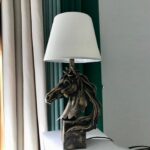Luminosity Horse Lamp — sculptural gold animal lamp with warm ambient glow for modern living room lamps