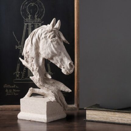White Horse Sculpture — premium animal art sculpture for home décor, Lume Art Gallery
