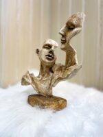 SERENITY IN EMBRACE NORDIC ABSTRACT COUPLES SCULPTURE