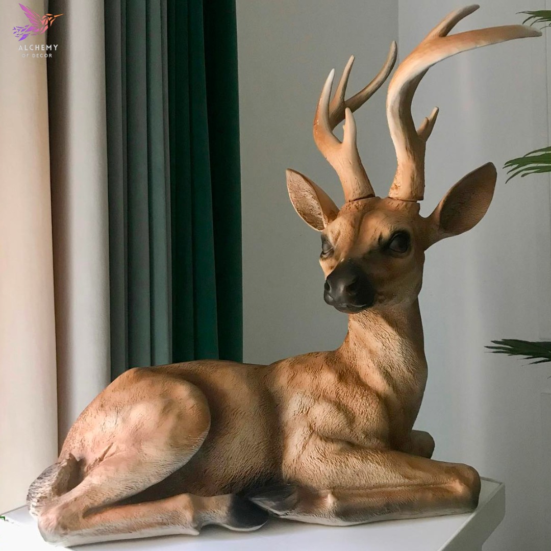 Deer Nature’s Nobility Statue | Art Sculptures for Sale 1 Deer Nature’s Nobility Statue – handcrafted modern floor sculpture of a standing deer, available at Lume Art Gallery