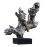 SERENITY IN EMBRACE NORDIC ABSTRACT COUPLES SCULPTURE