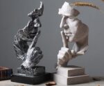 MUTED WITNESS FACE SCULPTURE SET OF TWO
