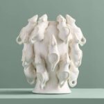 VASE WITH MICE MOUSE WHITE