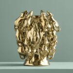VASE WITH MICE MOUSE GOLD