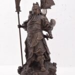 REALISTIC GENERAL GUAN YU CHINESE GOD OF WAR BRONZE SCULPTURE