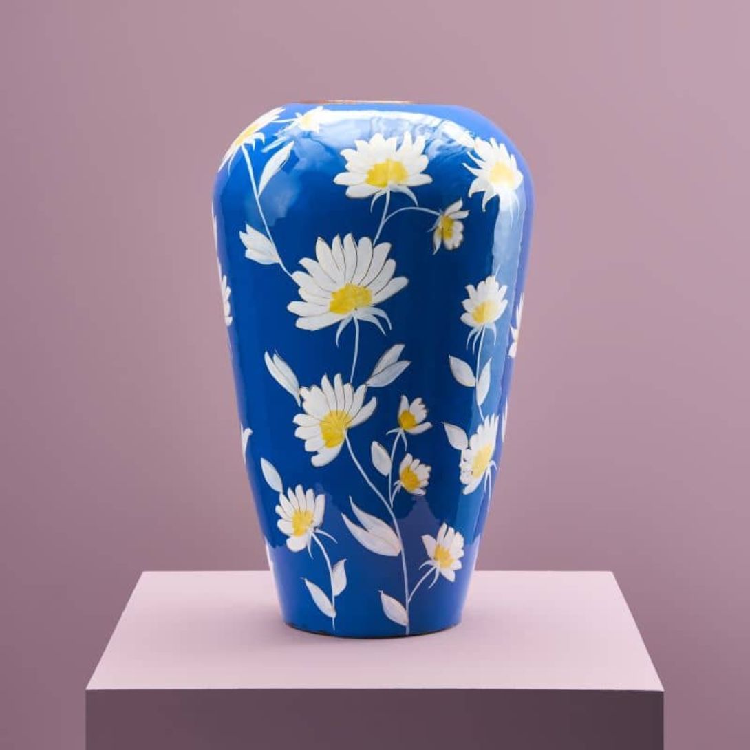 1 VASE MARGARITA L BLUE