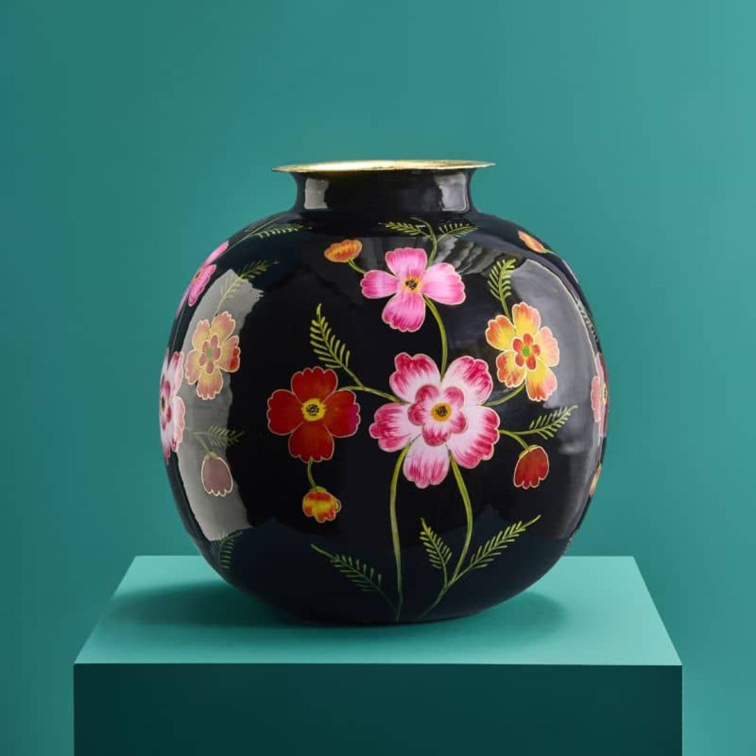 1 VASE LOREA L BLACK