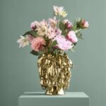 VASE WITH MICE MOUSE GOLD