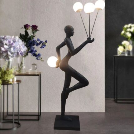 BLACK NOVELTY FLOOR LAMP