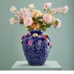 VASE WITH FLOWERS PRIMAVERA BLUE