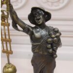 AMAZING BRONZE AND METAL CLOCK SCULPTURE