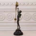 AMAZING BRONZE AND METAL CLOCK SCULPTURE