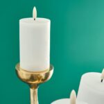 CANDLESTICK DEER GOLD ALUMINUM