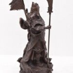 REALISTIC GENERAL GUAN YU CHINESE GOD OF WAR BRONZE SCULPTURE