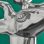 CANDLESTICK DEER SILVER ALUMINUM