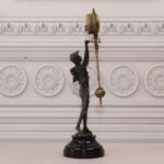 AMAZING BRONZE AND METAL CLOCK SCULPTURE
