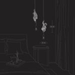CEILING LAMP MONKEY CHIP BLACK