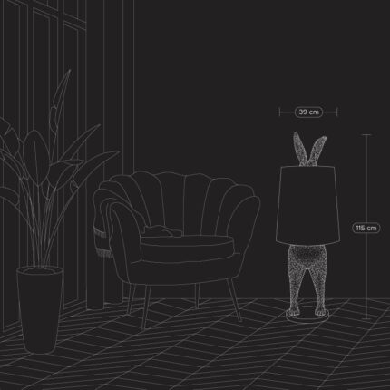 Floor Lamp Rabbit Hiding Rabbit Gold-Black
