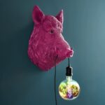 Wall Lamp Wild Boar Willy Magenta