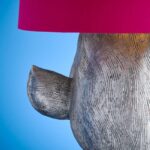 Floor Lamp Rabbit Hiding Magenta-Silver