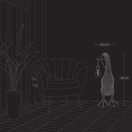 Floor Lamp Duck Ducky Gold