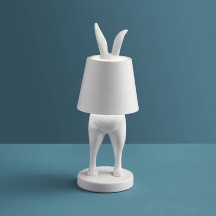 White Rabbit Lamp — sculptural LED animal lamp for modern living room, bedroom, and home decor