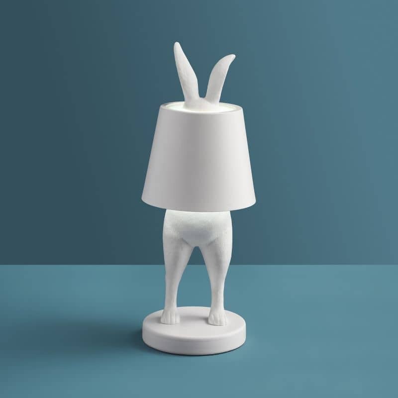 White Rabbit Lamp — sculptural LED animal lamp for modern living room, bedroom, and home decor