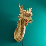 Dragon Drake Wall Lamp — sculptural wall decor and decorative wall light with gold dragon design | Lume Art Gallery