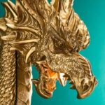 Wall Lamp Dragon Drake Gold