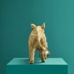 Table Lamp Wild Boar William Gold