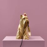 Table Lamp Dog Daisy Gold