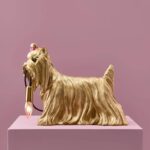 Table Lamp Dog Daisy Gold