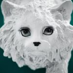 Table Lamp Cat Chichi White