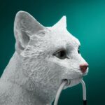 Table Lamp Cat Chouchou White