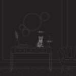 Table Lamp Dog Francis White