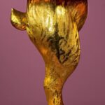 Table Lamp Rabbit Hiding Bunny Gold-Turquoise