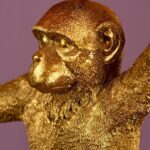 Table Lamp Monkey Chimpy Gold-Petrol