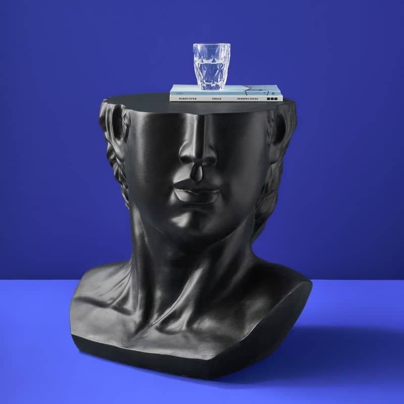 D69 Side Table Male Bust David Black