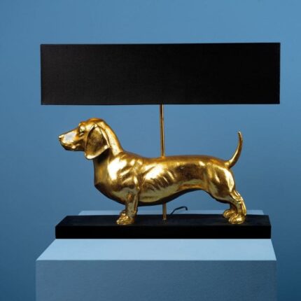 Table Lamp Dog Frank Gold-Black