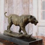 Tiger Bronze Animal Sculpture – premium art sculptures for modern home decor by Lume Art Gallery