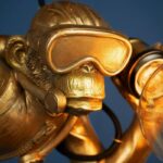CEILING LAMP MONKEY DIVER DAVE GOLD