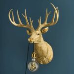 Wall Lamp Stag Harry Gold