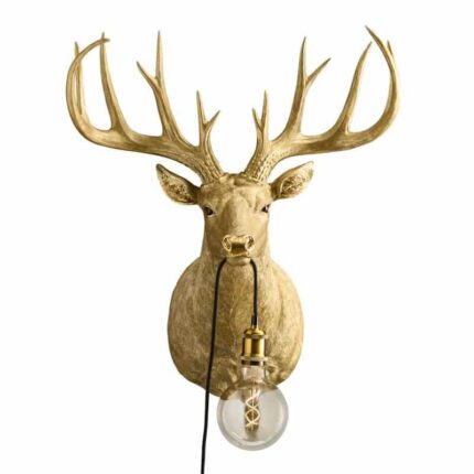 Wall Lamp Stag Harry Gold