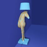 Floor Lamp Zebra Zora Blue-Orange